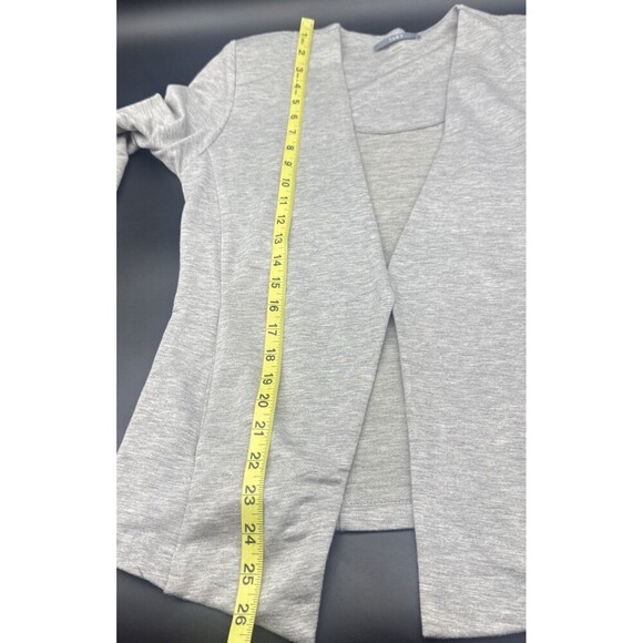 Tart Womens GRAY Open Front Modal Blazer w Ruched Sleeves Stretch Pockets Sz S - Picture 9 of 10